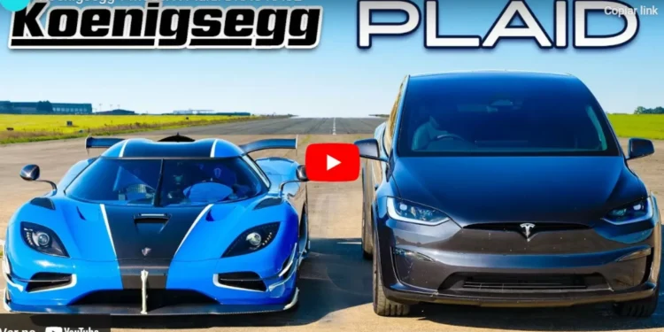 Tesla Model X Plaid defronta Koenigsegg Agera RST e surpreende