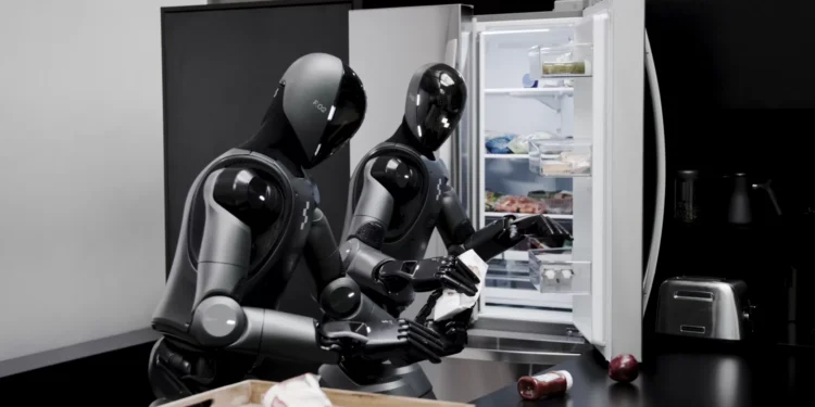 Pela 1ª vez, robôs humanoides interagem em tarefas domésticas