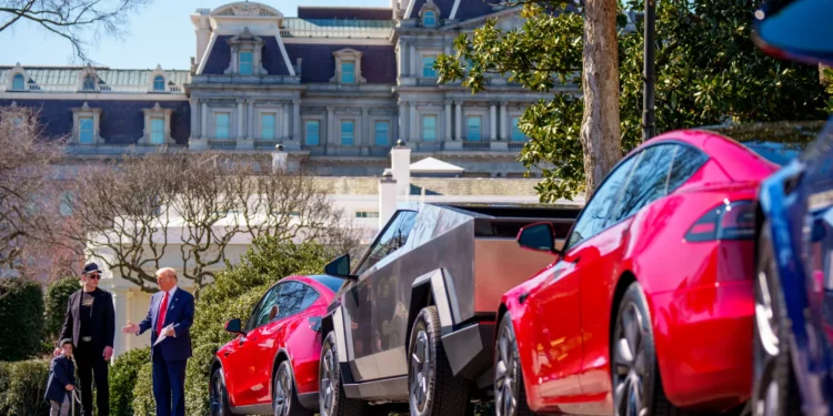 A Casa Branca tornou-se um ‘concessionário’ da Tesla por alguns minutos