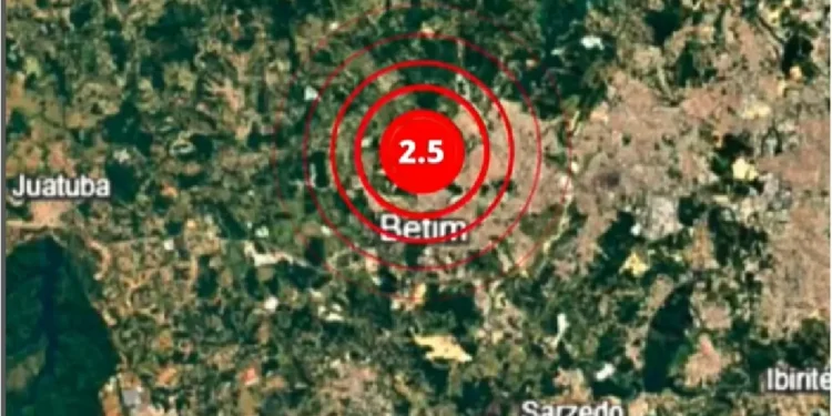Tremor de terra com magnitude de 2,5 é registrado em Betim, MG