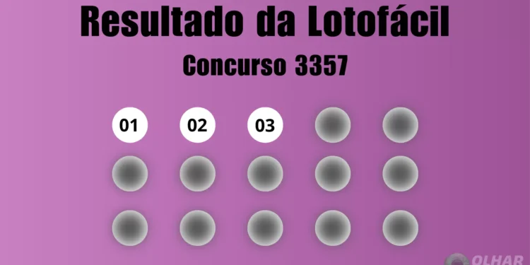 Lotofácil 3357: veja resultado de hoje, terça-feira (1º)