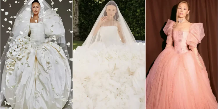 De volta ao clássico: vestidos de noiva estilo bolo confeitado retornam à cena