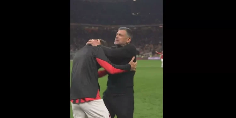 Sérgio Conceição igual a si mesmo na hora de celebrar o triunfo do Milan